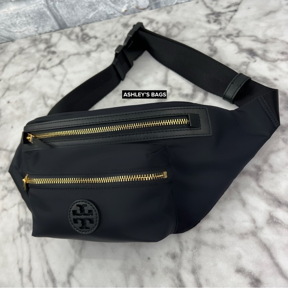 Tory Burch Nylon Belt Bag Fanny Pack In Black - Picture 4 of 8